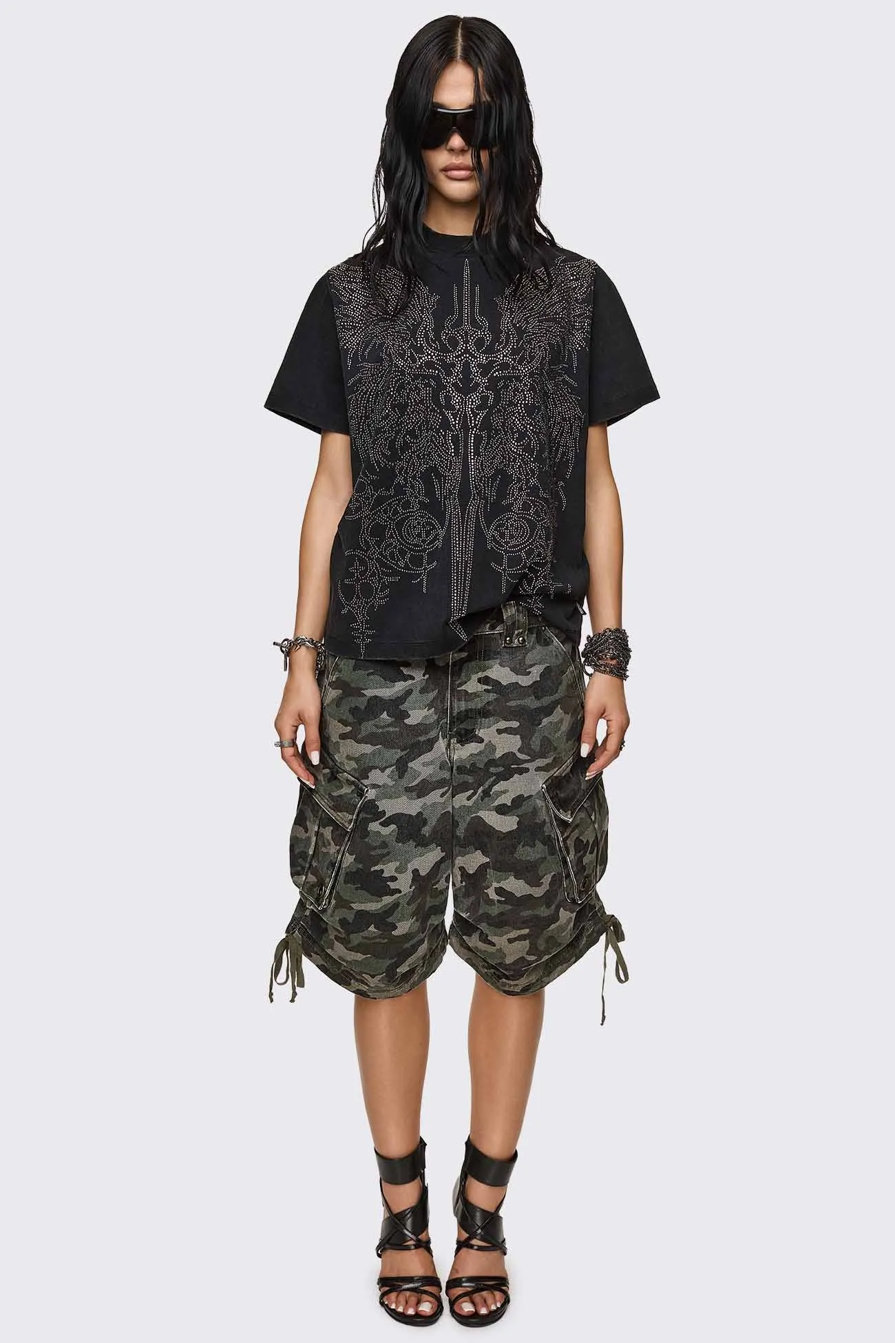 Elysium Sigil Rhinestone Graphic T-Shirt sold by Minga London product image thumbnail 2