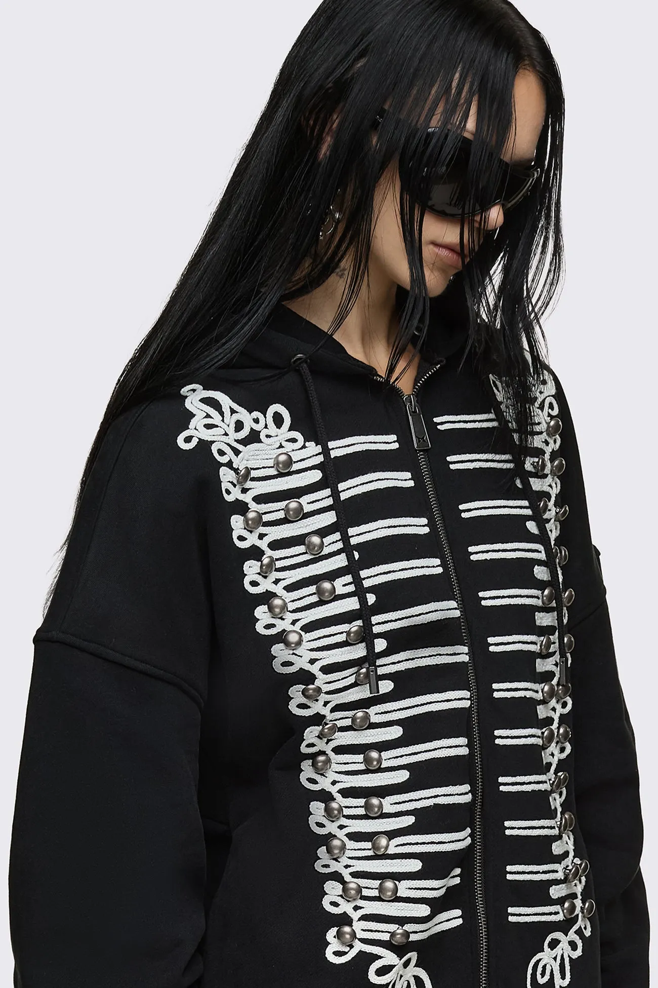Libertine Military Zip Up Hoodie sold by Minga London product image thumbnail 3