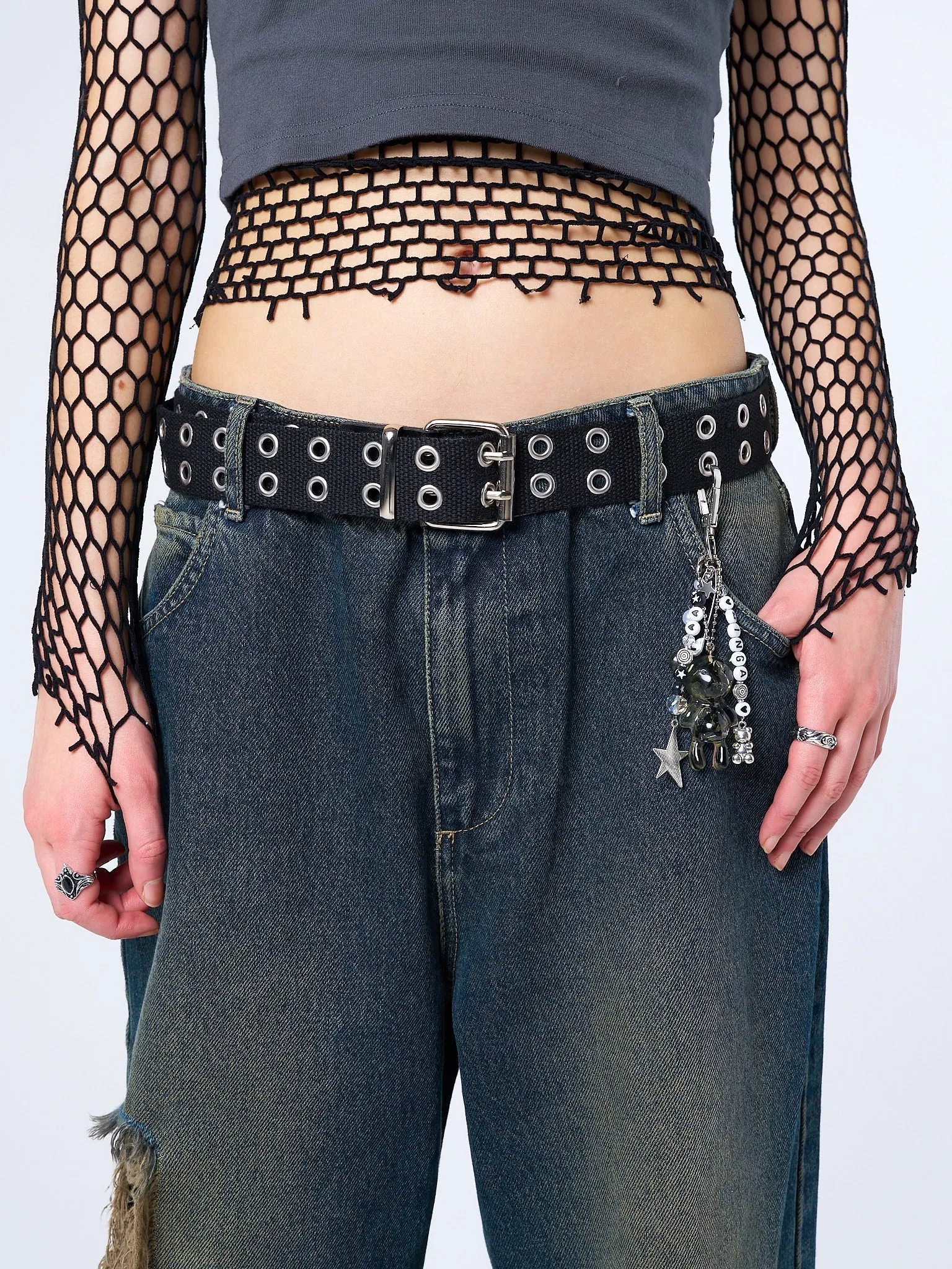 Haunted Trinkets Black Canvas Belt sold by Minga London product image thumbnail 5