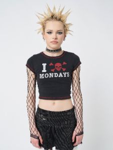 I Hate Mondays Black Baby Tee sold by Minga London