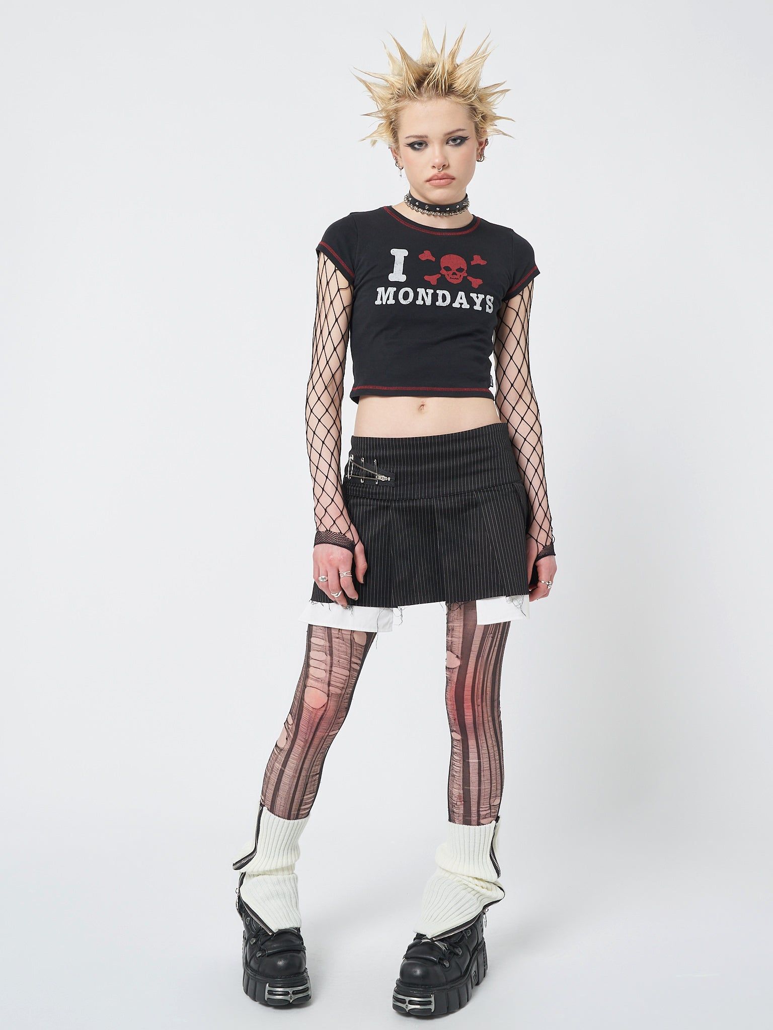 I Hate Mondays Black Baby Tee sold by Minga London product image thumbnail 2