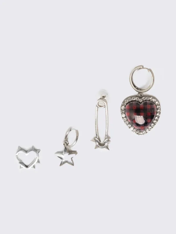 Dark Love 4pc Gothic Earring Set sold by Minga London