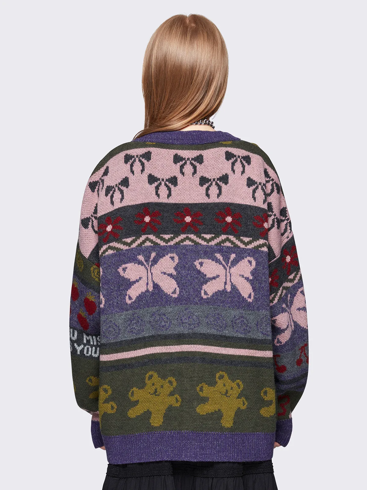 Miss You Jacquard Cardigan sold by Minga London product image thumbnail 3