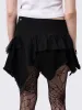 Cassandra Asymmetric Lace Up Mini Skirt sold by Minga London