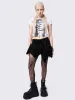 Cassandra Asymmetric Lace Up Mini Skirt sold by Minga London