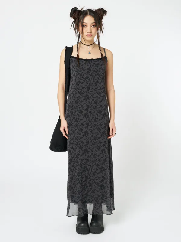 Hydra Floral Print Maxi Dress made by Minga London