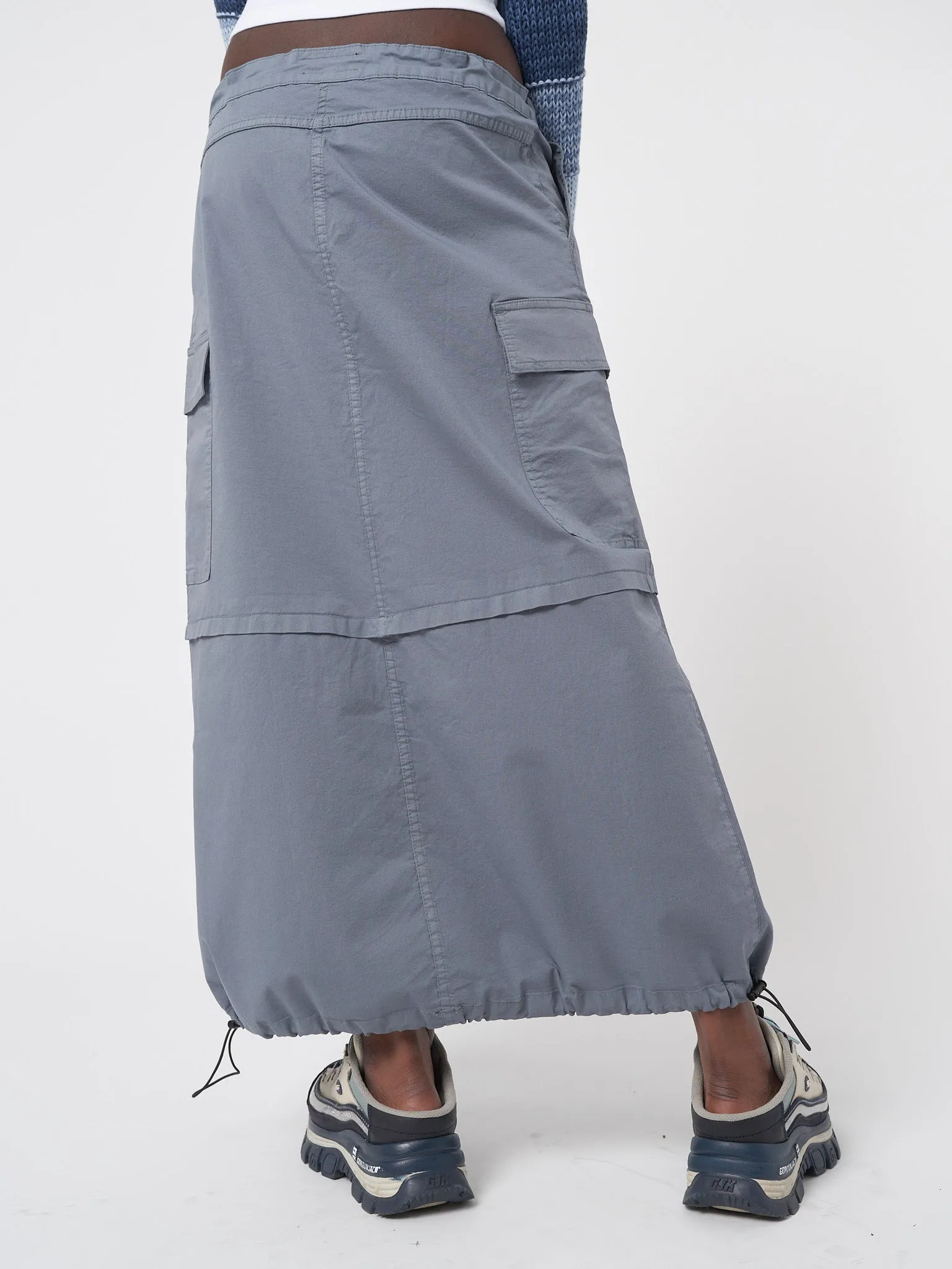 Ruby Stone Blue Maxi Tech Cargo Skirt sold by Minga London product image thumbnail 5