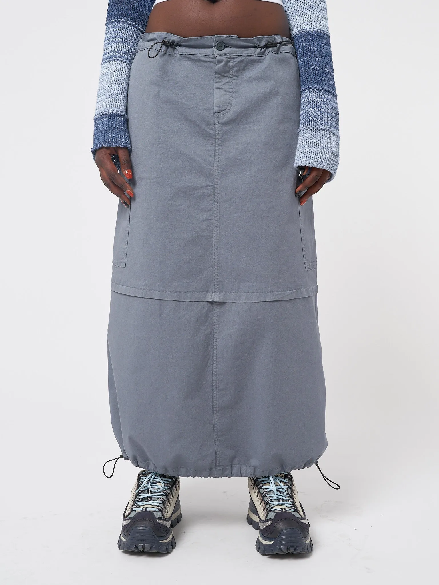 Ruby Stone Blue Maxi Tech Cargo Skirt sold by Minga London product image thumbnail 3