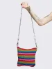 Berry Rainbow Striped Crochet Bag sold by Minga London