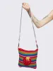 Berry Rainbow Striped Crochet Bag sold by Minga London