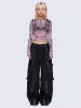Willa Lace Up Mesh Top sold by Minga London