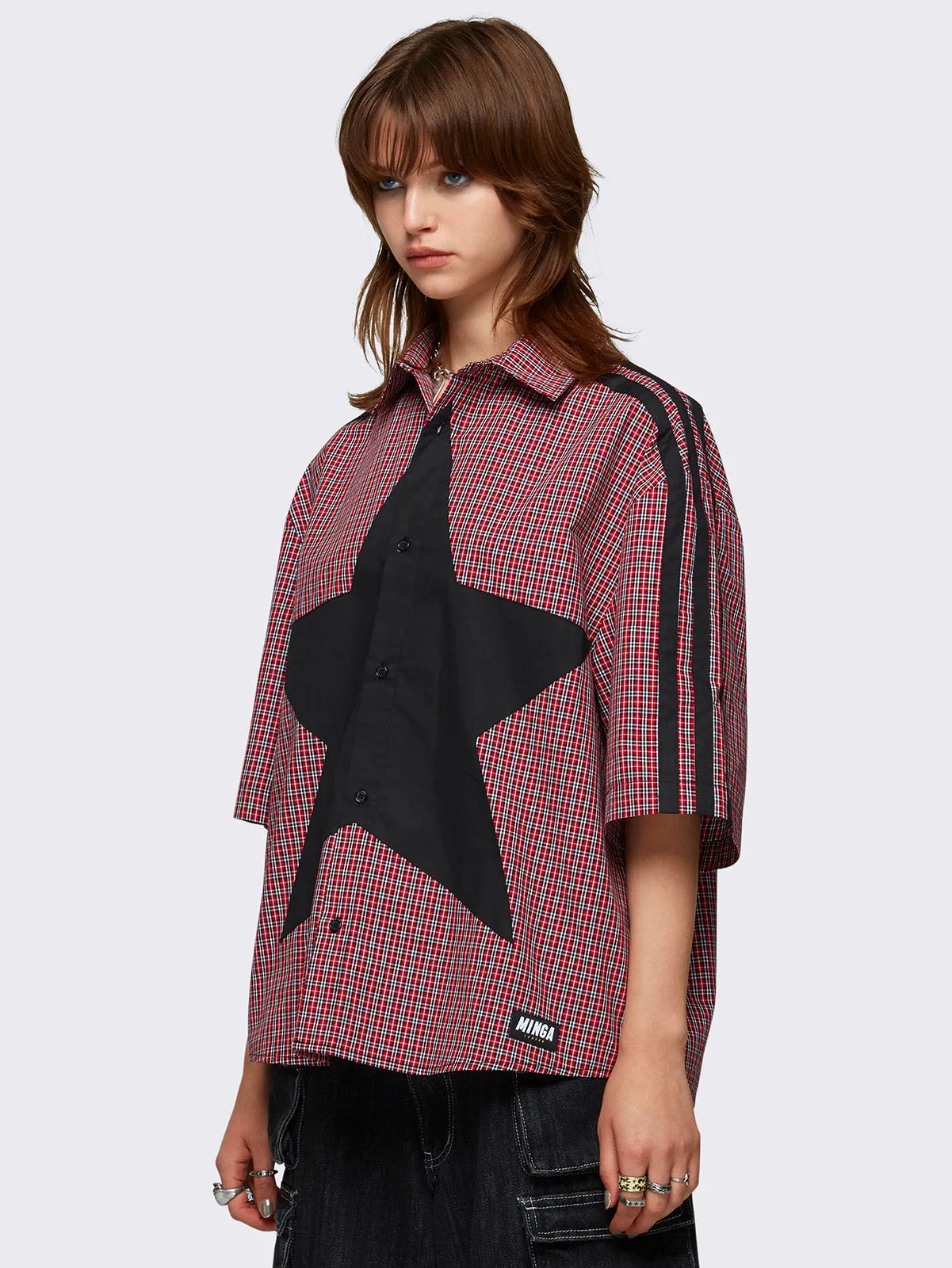 Dark Star Check Shirt sold by Minga London product image thumbnail 3