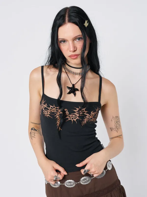 Coralia Graphic Cami Top sold by Minga London