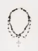Twilight Cross Beaded Pendant Necklace sold by Minga London