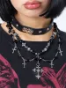 Twilight Cross Beaded Pendant Necklace sold by Minga London