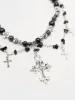 Twilight Cross Beaded Pendant Necklace sold by Minga London