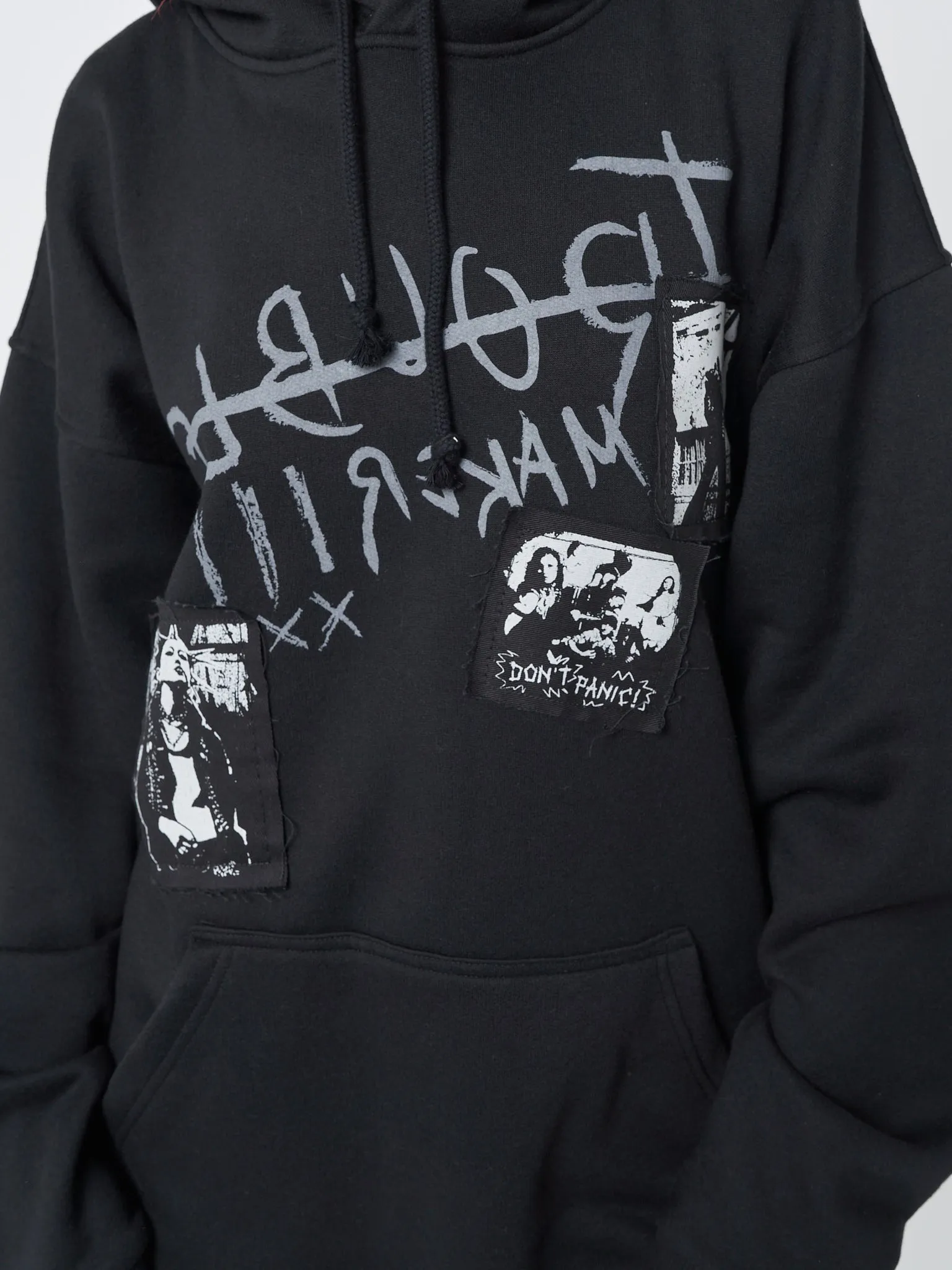 Troublemaker Patches Black Hoodie sold by Minga London product image thumbnail 4