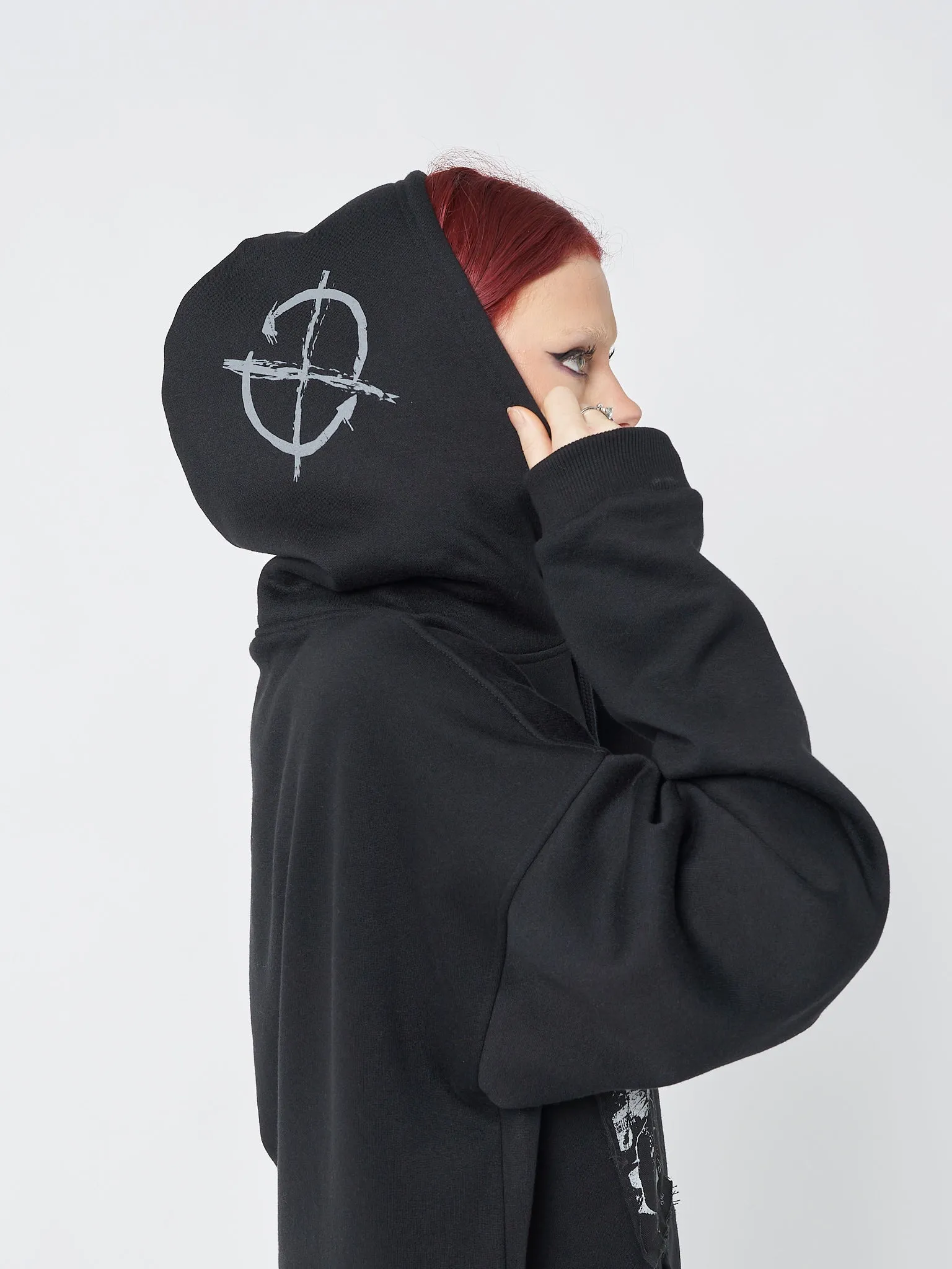 Troublemaker Patches Black Hoodie sold by Minga London product image thumbnail 5