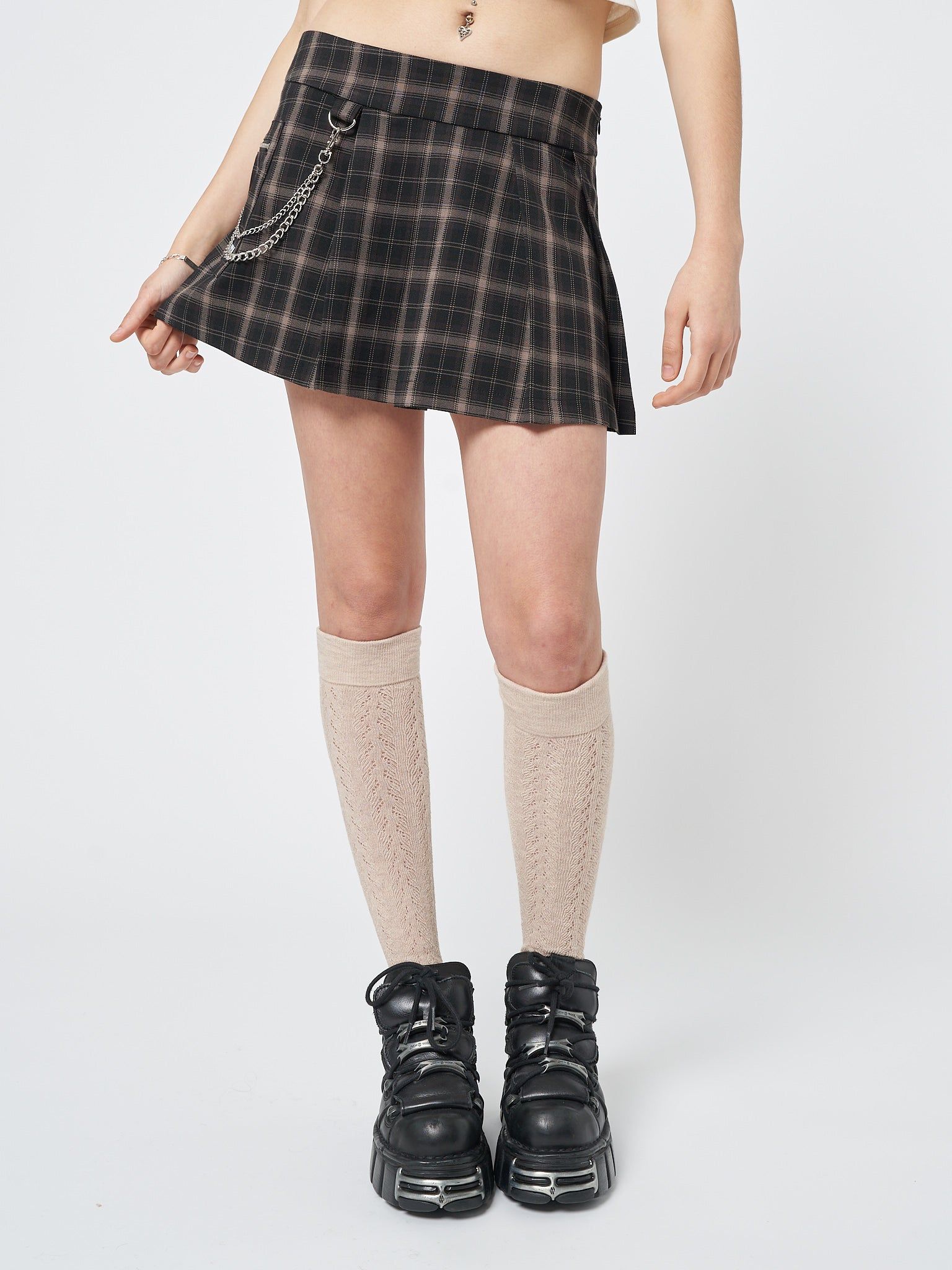 Cheer Plaid Mini Skirt sold by Minga London product image thumbnail 4