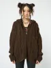 Eli Brown Zip Up Cable Knit Cardigan sold by Minga London