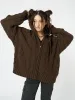 Eli Brown Zip Up Cable Knit Cardigan sold by Minga London