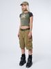 Starlight Khaki Raglan Baby Tee sold by Minga London