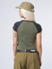 Starlight Khaki Raglan Baby Tee sold by Minga London