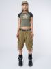 Starlight Khaki Raglan Baby Tee sold by Minga London