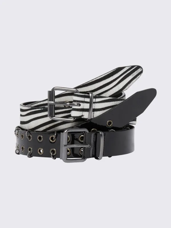 Vixen Zebra 2 Pc Belt Set made by Minga London