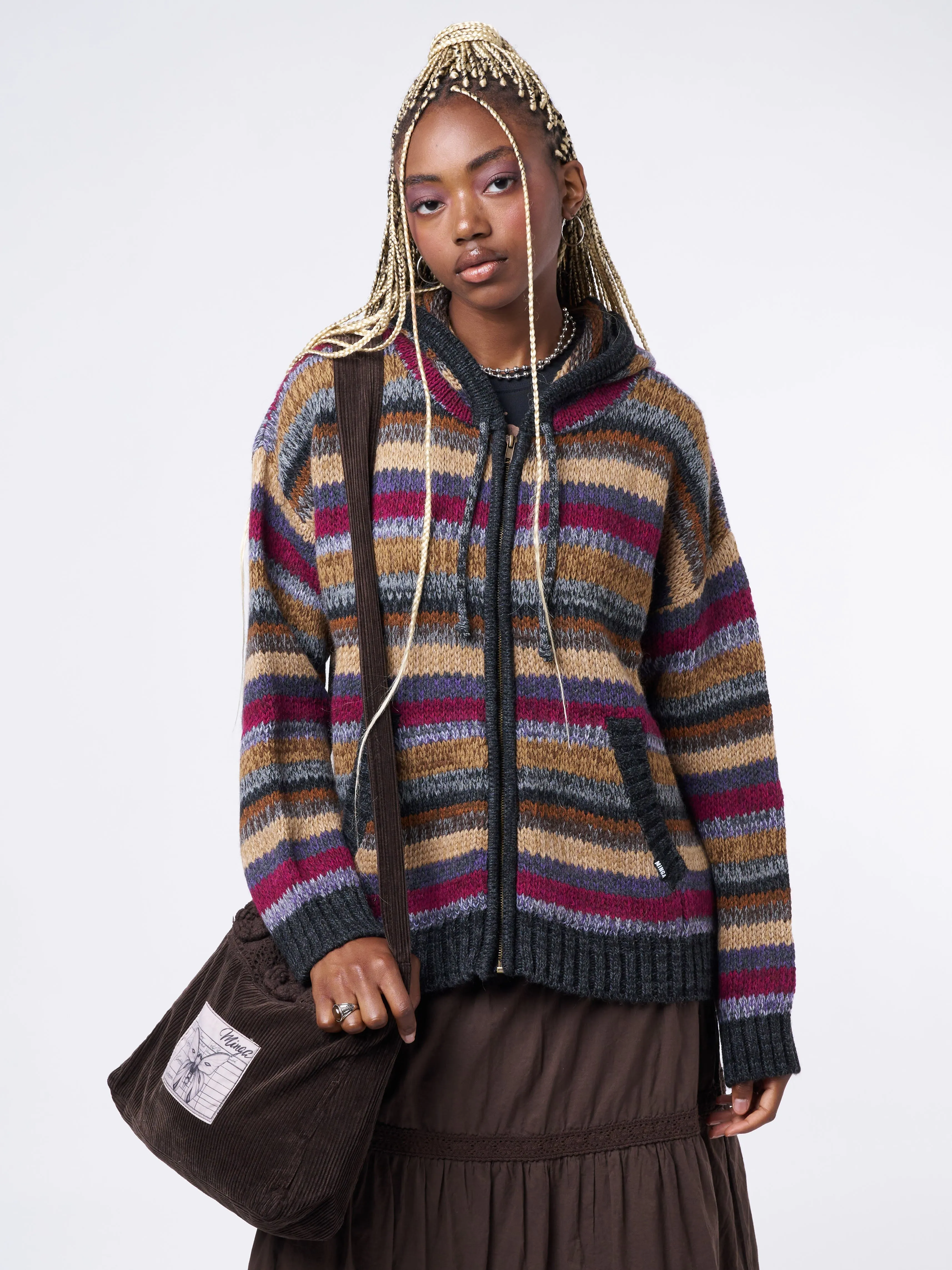 Lily Oversized Knitted Zip-Up Hoodie | Parallel