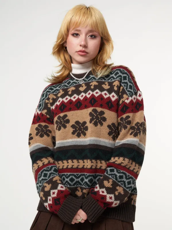 Granny Jacquard Knit Jumper sold by Minga London