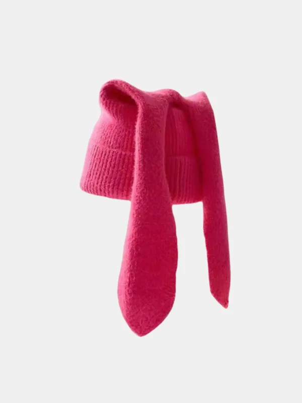 Cozy Knitted Bunny Ears Beanie Hat sold by Hoooyi