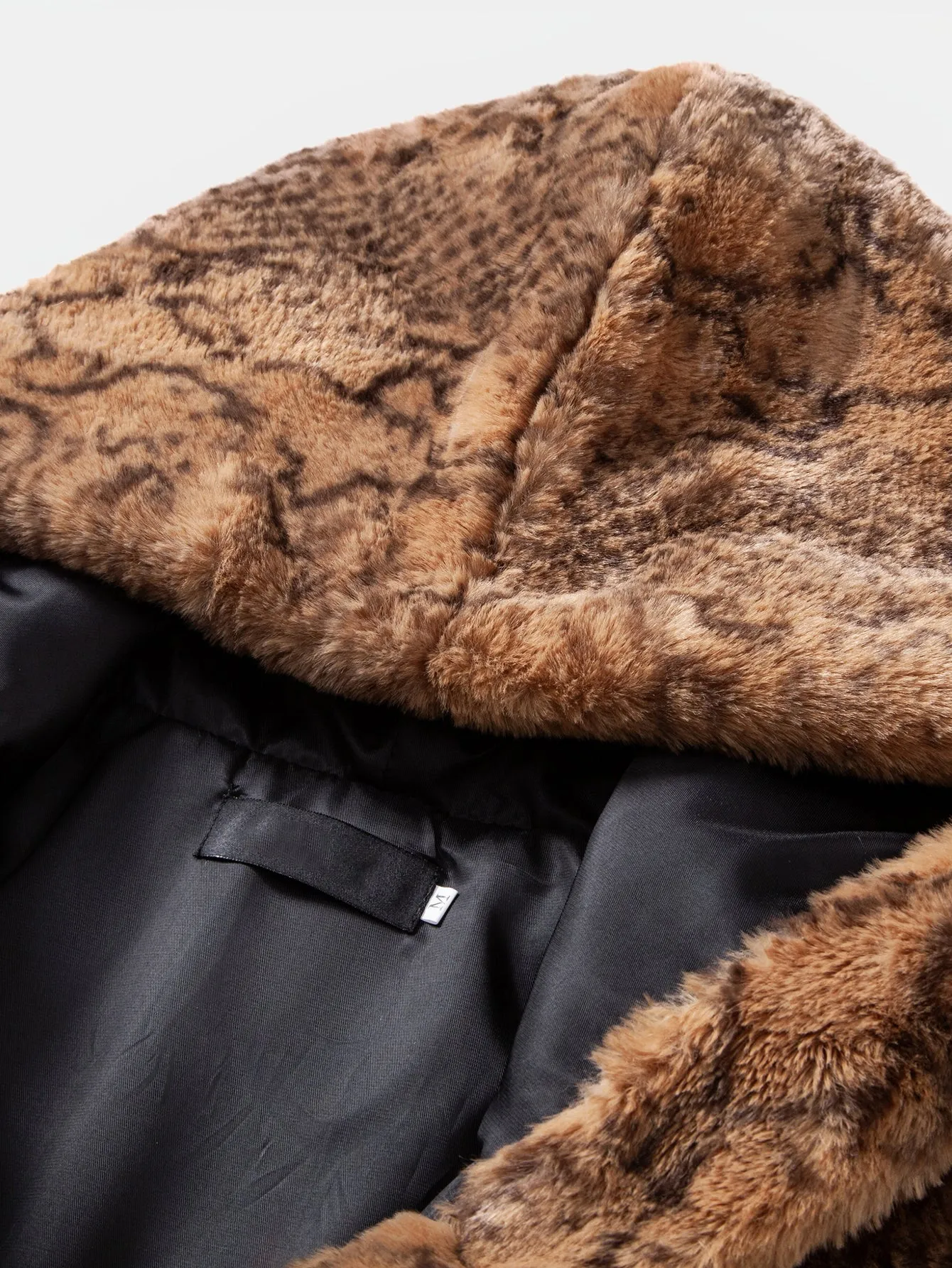 Faux Fur Serpentine Hooded Vest sold by Hoooyi product image thumbnail 3