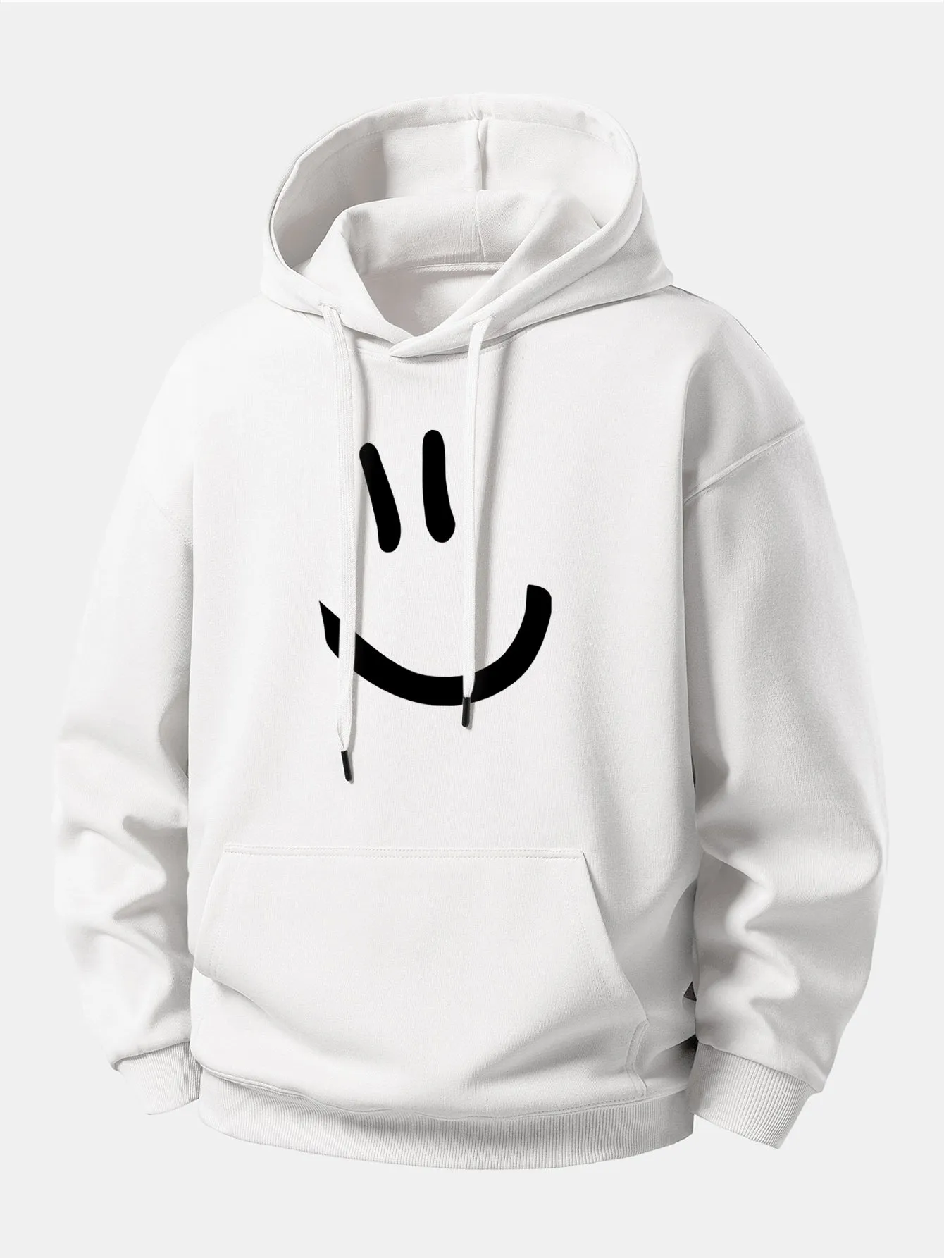 Smiley Face Print Relax Fit Hoodie sold by Hoooyi product image thumbnail 4