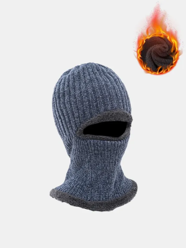 Winter Thermal Windproof Balaclava Hat With Face Mask sold by Hoooyi