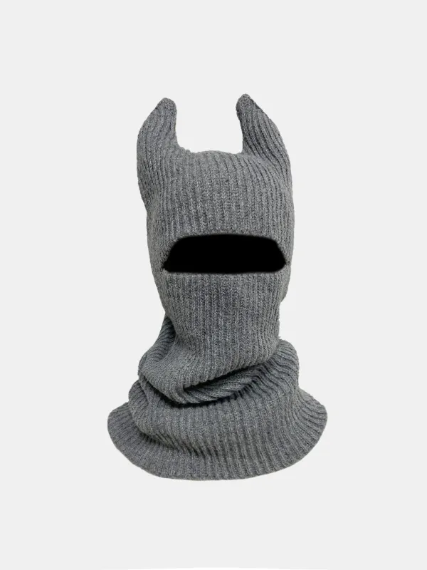 Solid Unisex Warm Winter Funky Rabbit Ear Knit Beanie Hat sold by Hoooyi