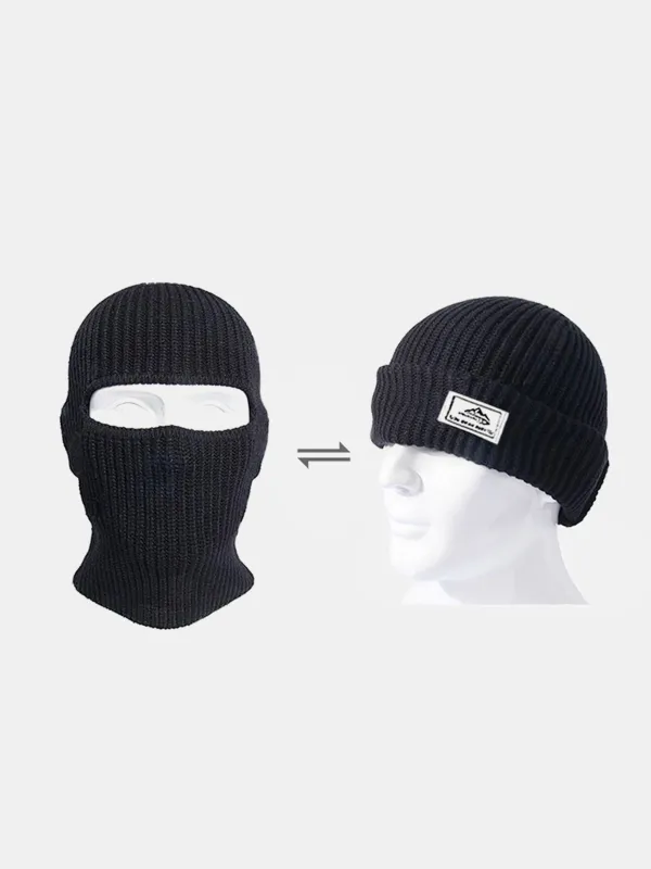 2-in-1 Winter Knitted Balaclava Hat sold by Hoooyi
