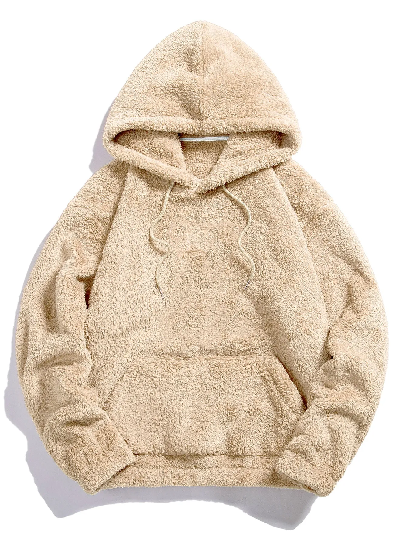 Basic Teddy Hoodie & Teddy Drawstring Shorts sold by Hoooyi product image thumbnail 3