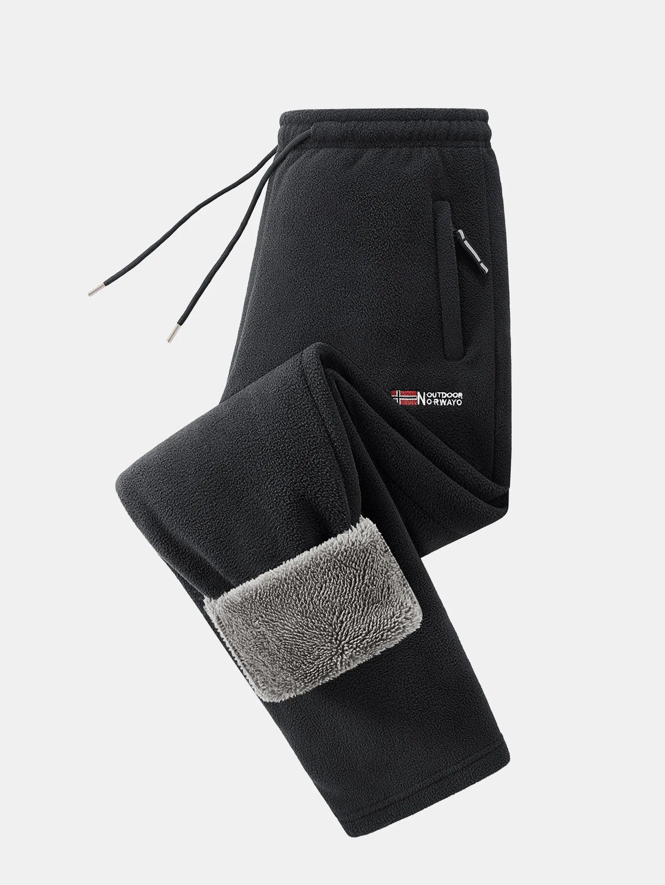 3 Pieces Teddy Lined Straight Leg Polar Fleece Pants sold by Hoooyi product image thumbnail 5