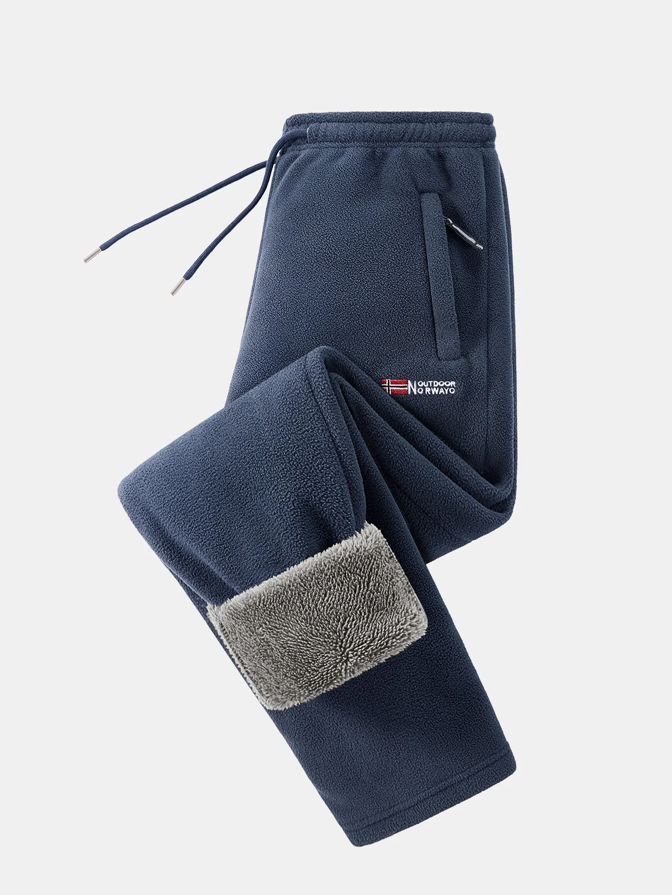 3 Pieces Teddy Lined Straight Leg Polar Fleece Pants sold by Hoooyi product image thumbnail 4