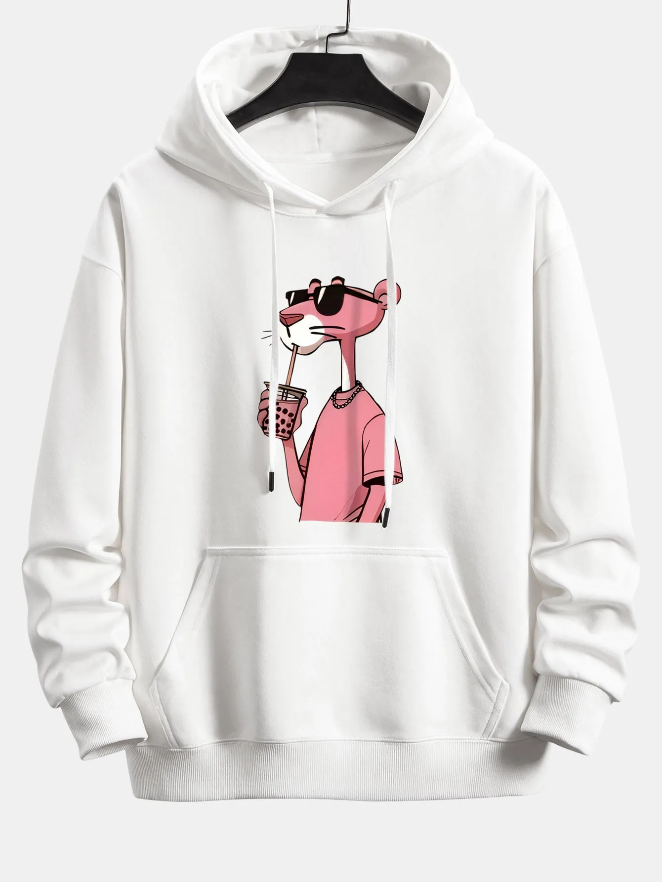 Pink Panther Print Relax Fit Hoodie sold by Hoooyi product image thumbnail 3