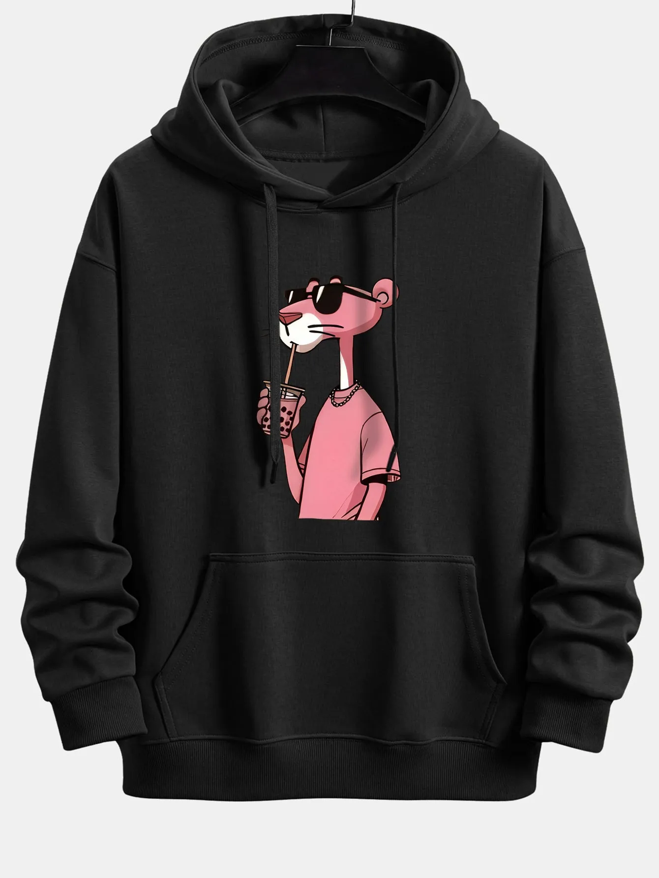 Pink Panther Print Relax Fit Hoodie sold by Hoooyi