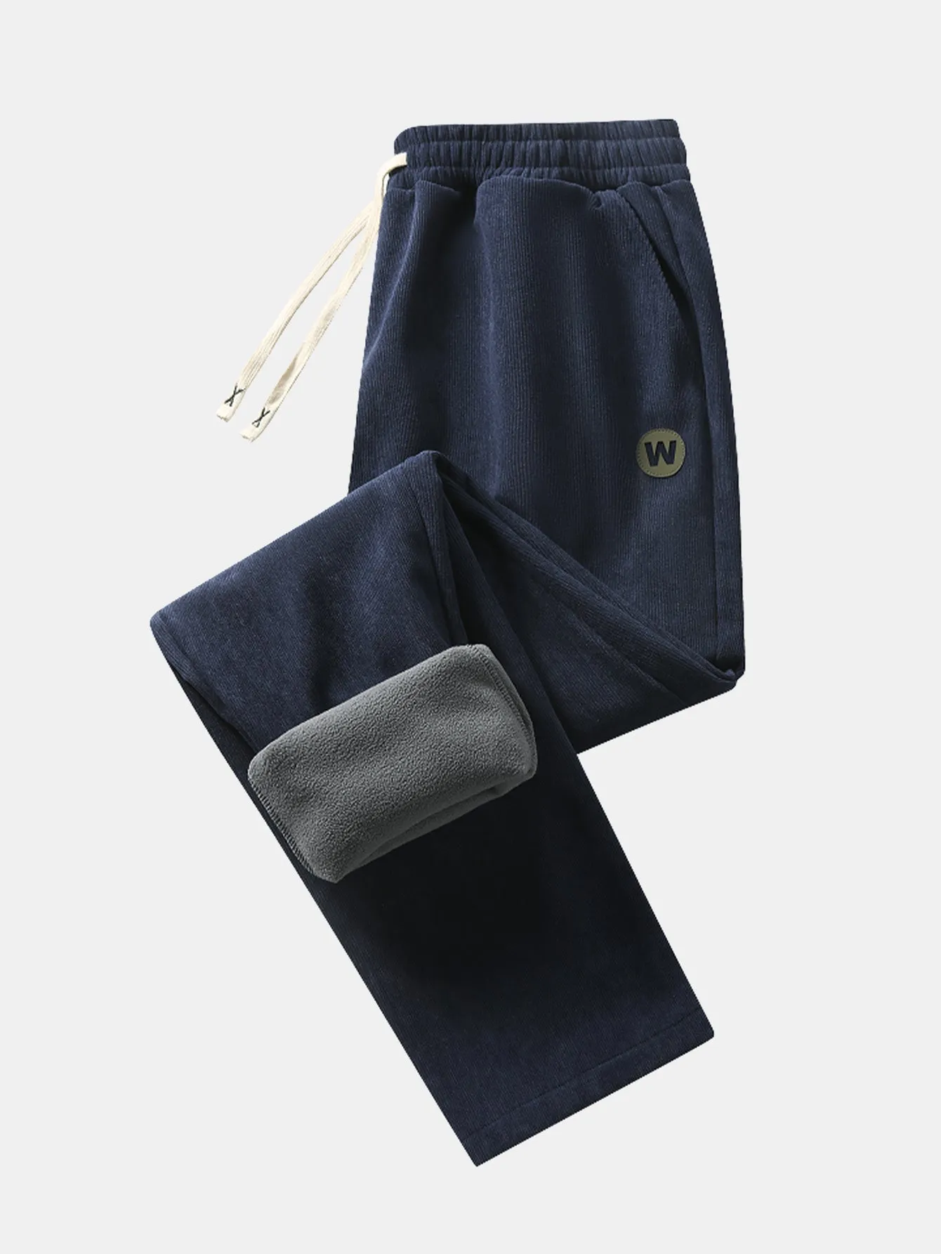 Teddy Fleece Lined Straight Leg Corduroy Pants sold by Hoooyi product image thumbnail 5