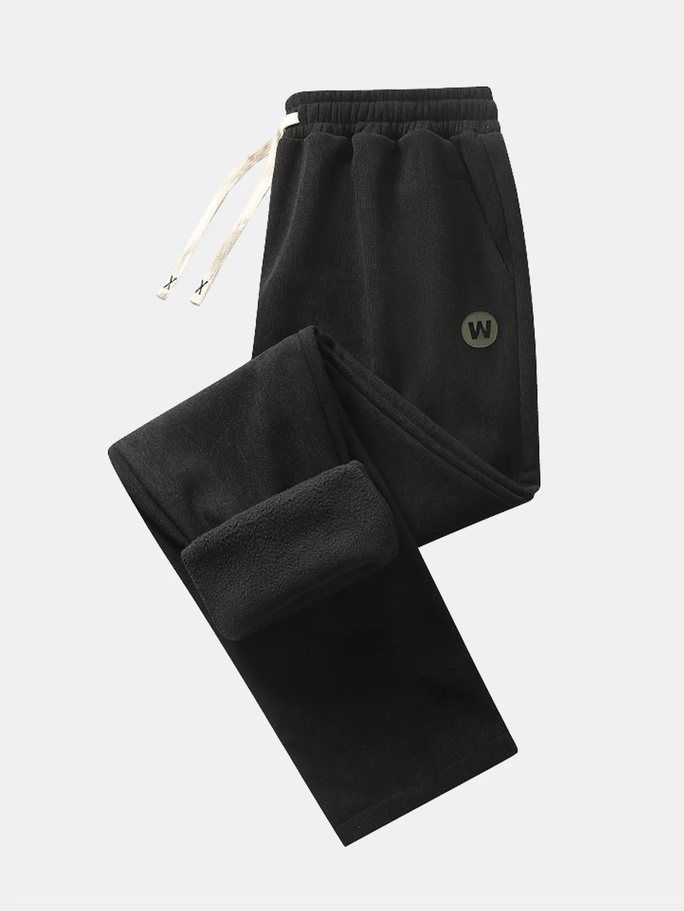 Teddy Fleece Lined Straight Leg Corduroy Pants sold by Hoooyi product image thumbnail 3