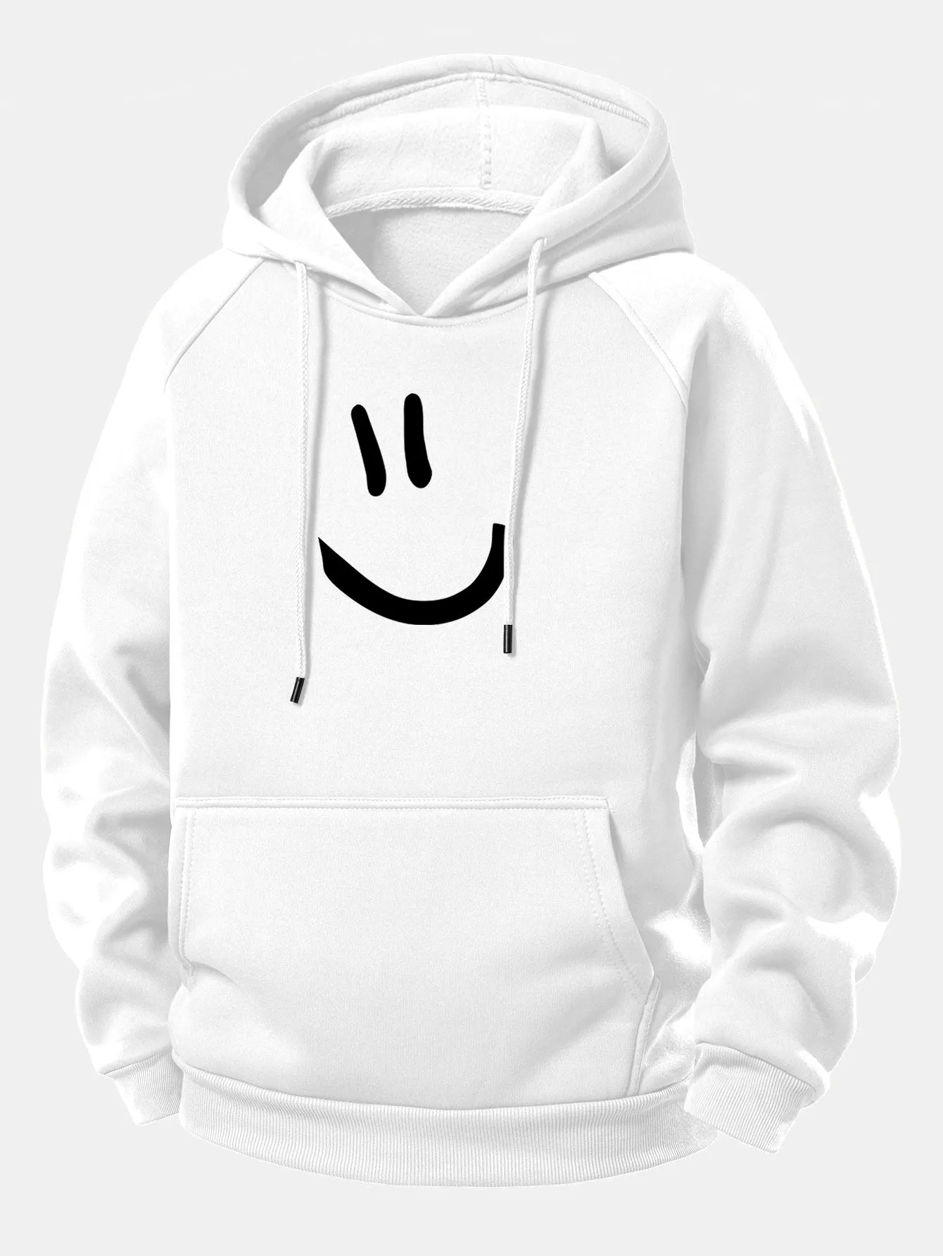 Smiley Face Print Drawstring Hoodie sold by Hoooyi product image thumbnail 4