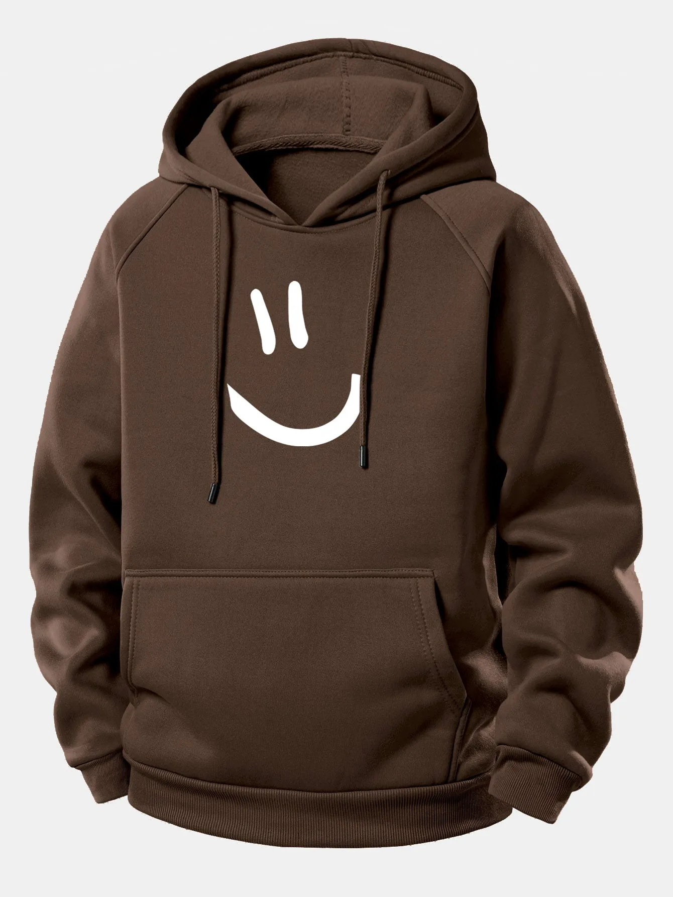 Smiley Face Print Drawstring Hoodie sold by Hoooyi product image thumbnail 2