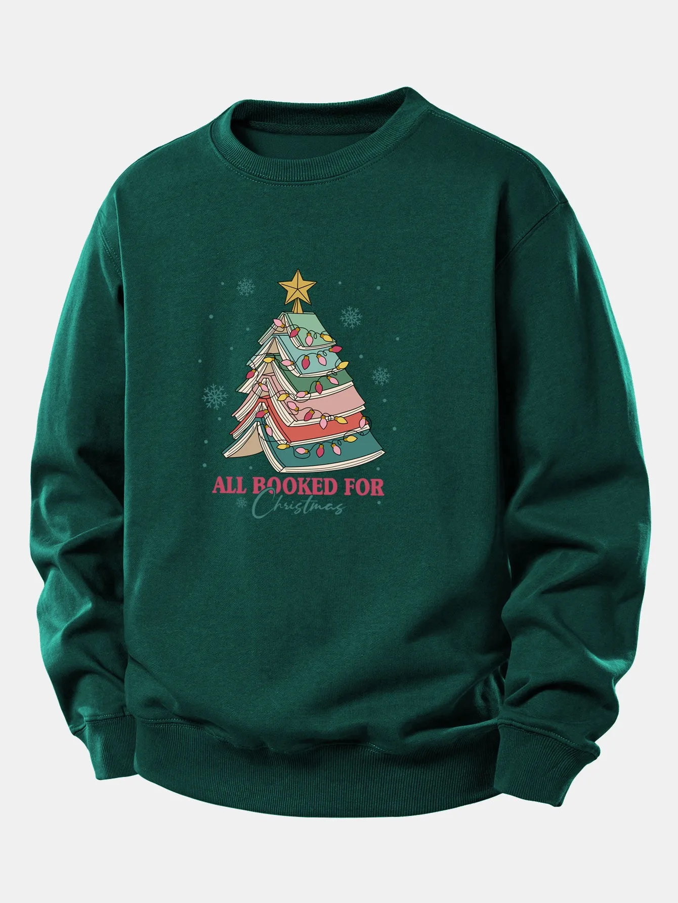 Christmas Tree Slogan Print Relax Fit Sweatshirt sold by Hoooyi product image thumbnail 3