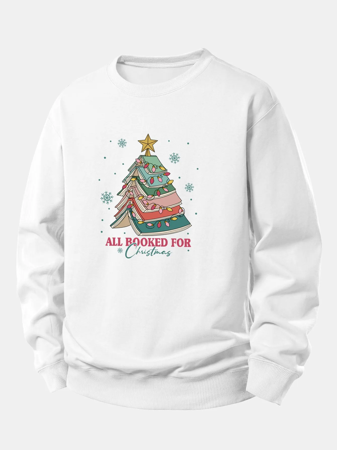 Christmas Tree Slogan Print Relax Fit Sweatshirt sold by Hoooyi product image thumbnail 4