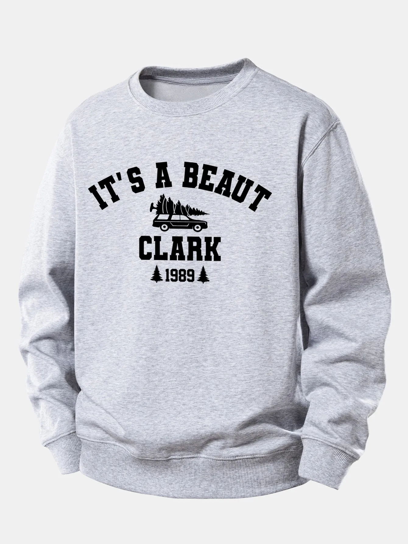 It's a Beaut Clark Christmas Tree Car Print Relax Fit Sweatshirt sold by Hoooyi product image thumbnail 5