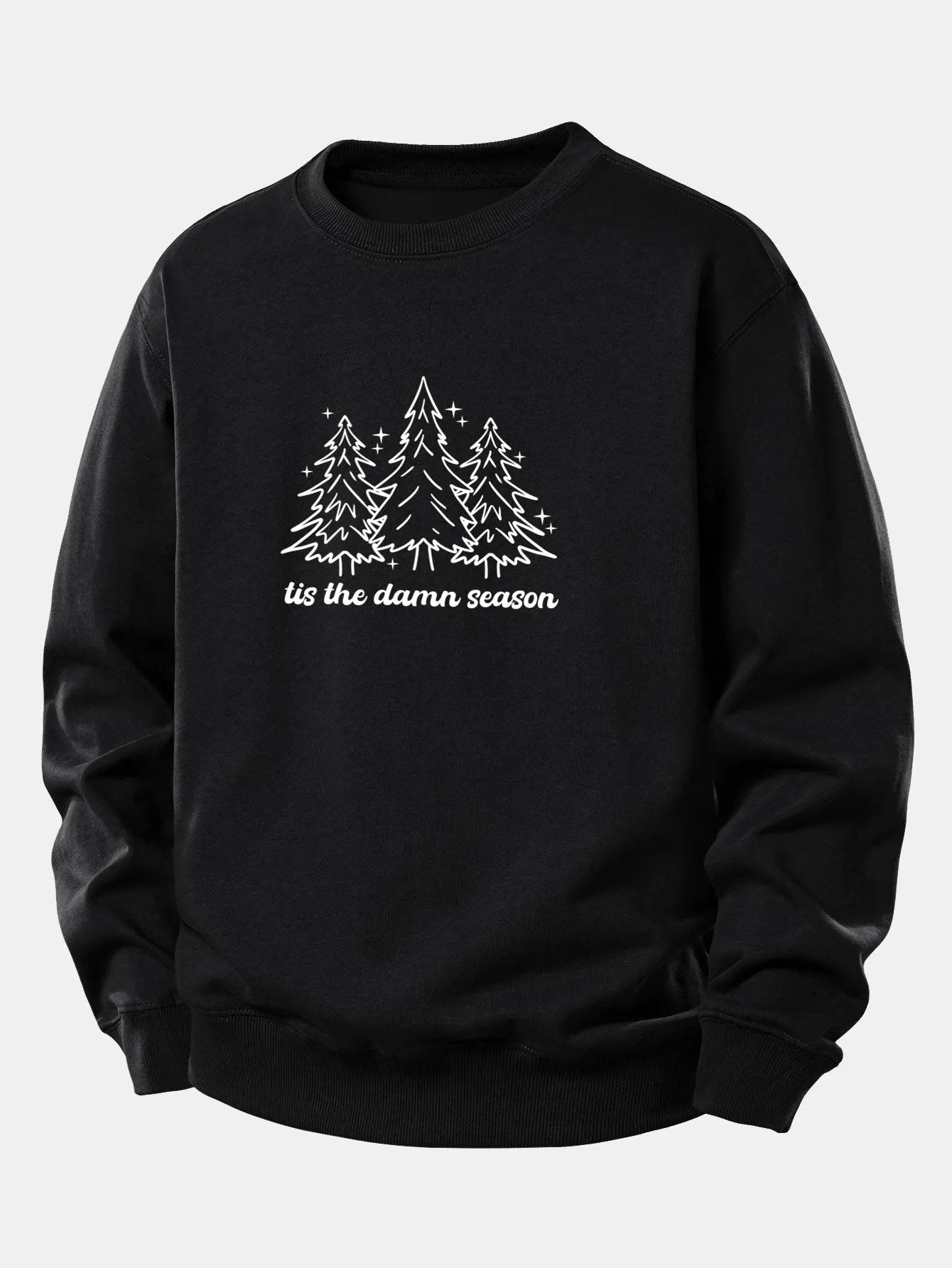 Christmas Tree Print Relax Fit Sweatshirt sold by Hoooyi product image thumbnail 5